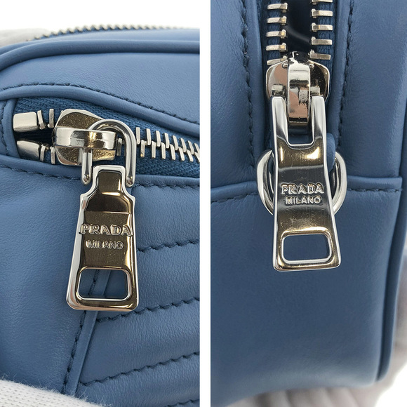 Prada 2way Belt Chain Shoulder Bag Soft Calf Light Blue - Picture 6 of 8